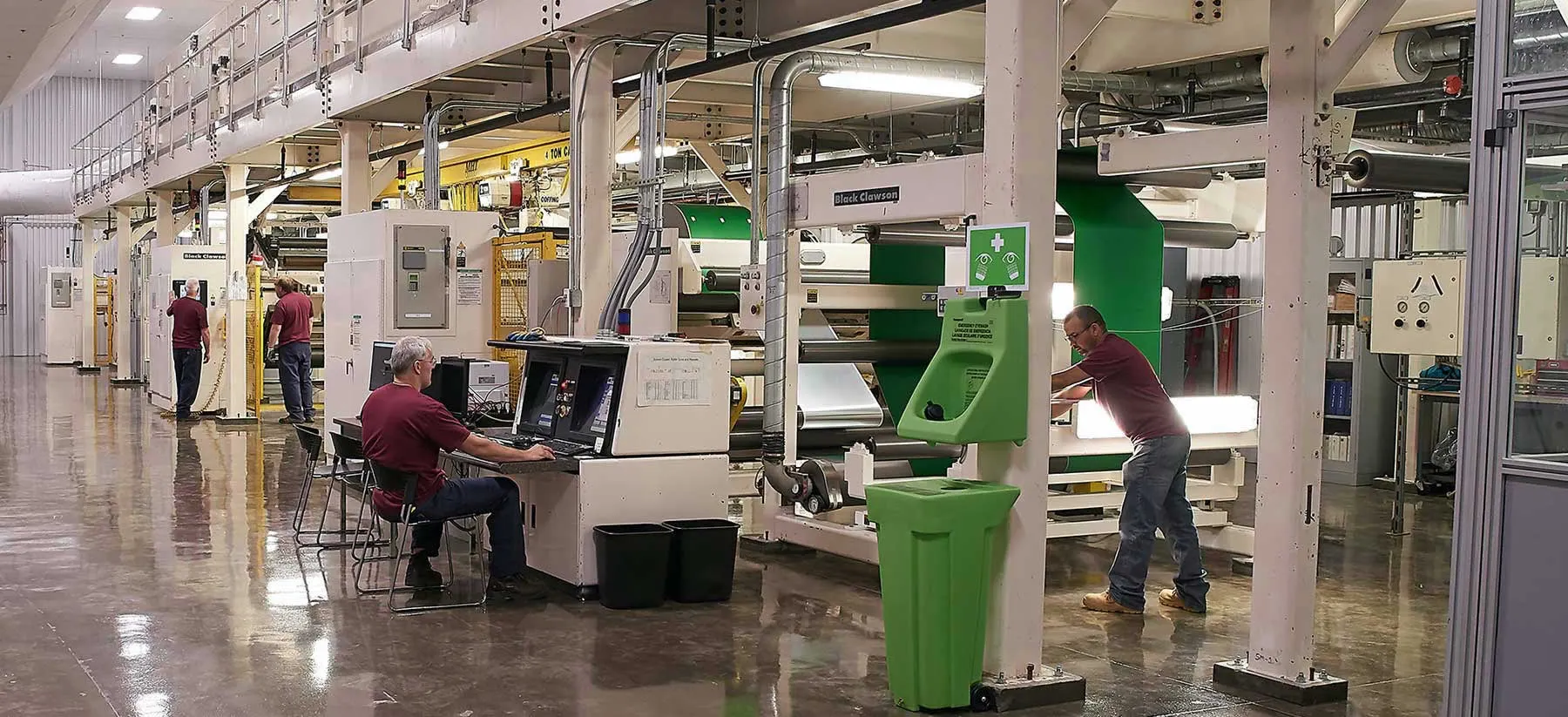 Verico operators running the coating line in Enfield